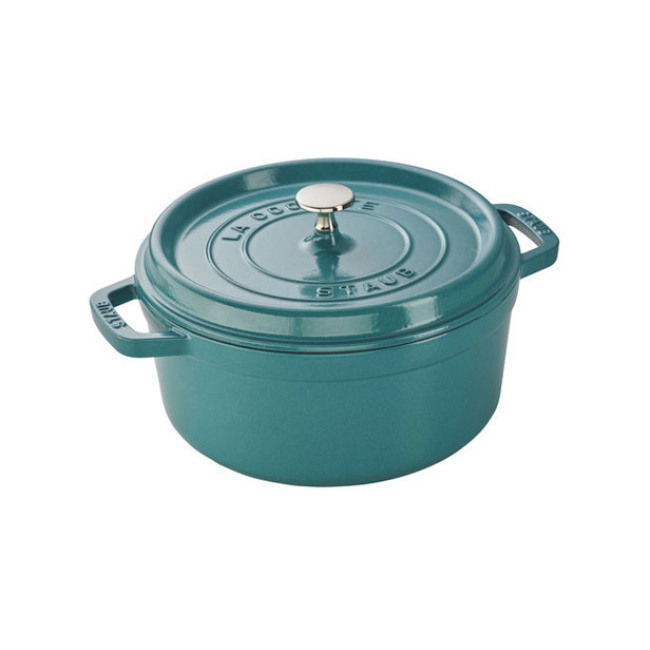 Staub Cast Iron Round 4 Qt Cocotte - Turquoise