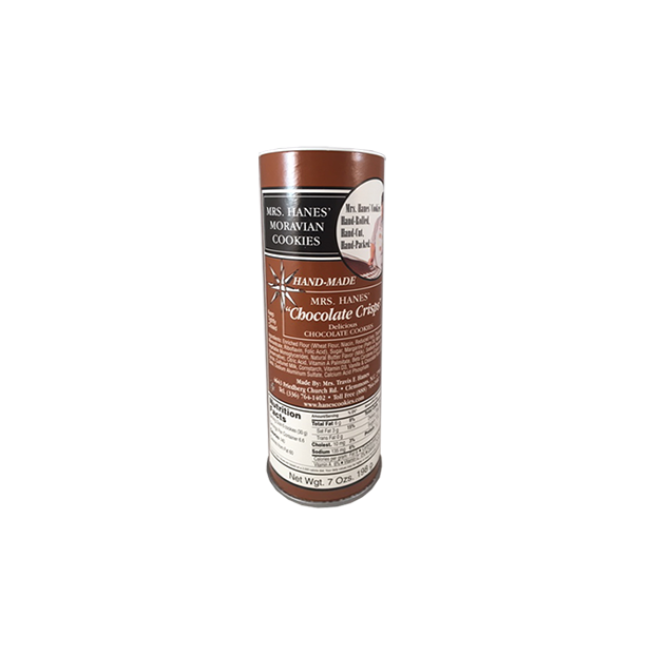 Product Mrs. Hanes Chocolate Crisps Moravian Cookie Tube
