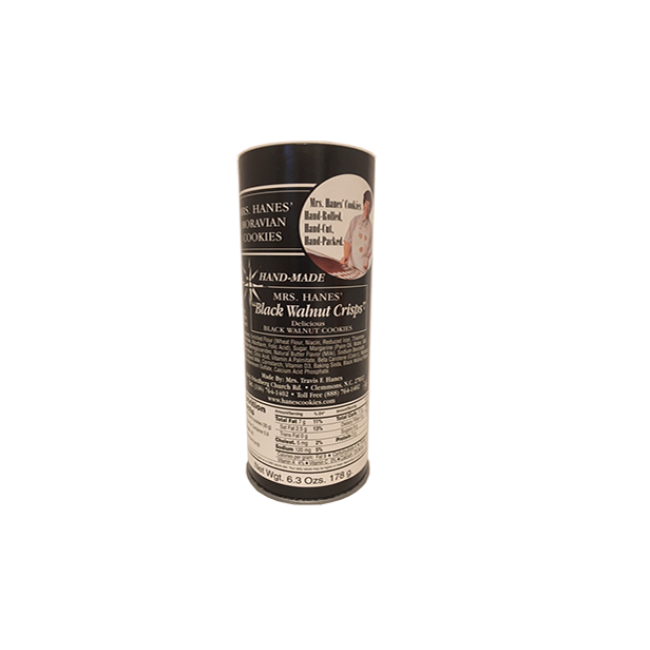 Product Mrs. Hanes Black Walnut Crisps Moravian Cookie Tube