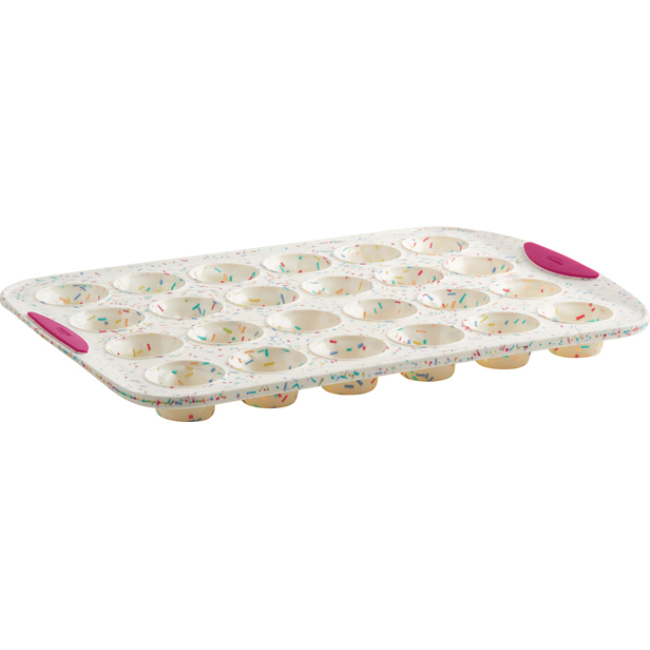 Product Trudeau 24 Cup Silicone Confetti Mini Muffin/Cupcake Pan - Photo 1