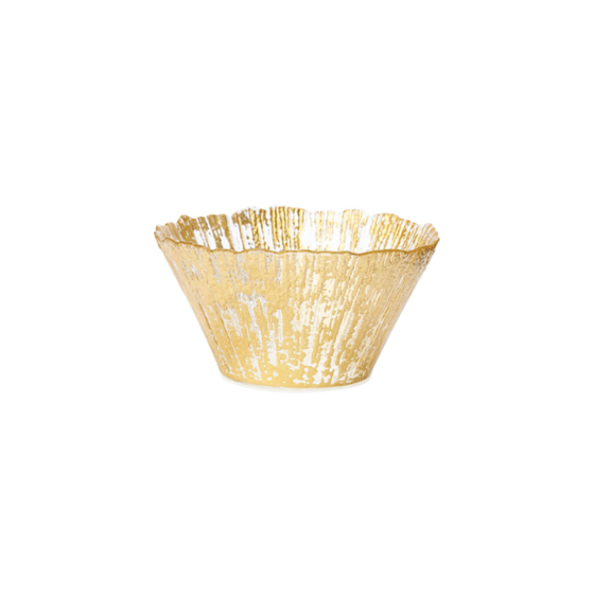 Product Vietri Rufolo Glass Gold Small Deep Bowl