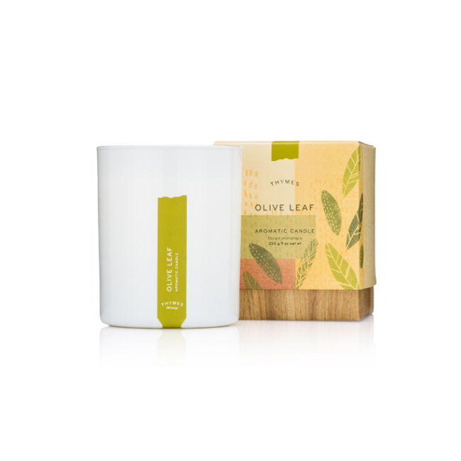 THYMES Olive Leaf Aromatic Candle