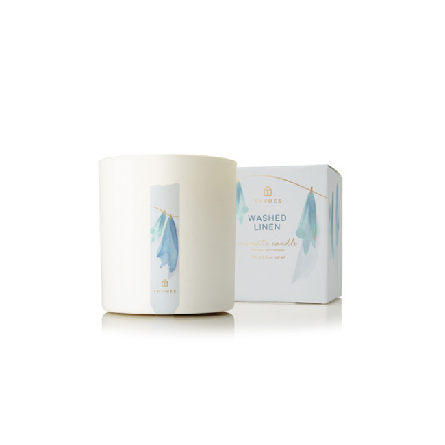 Product THYMES Washed Linen Poured Candle