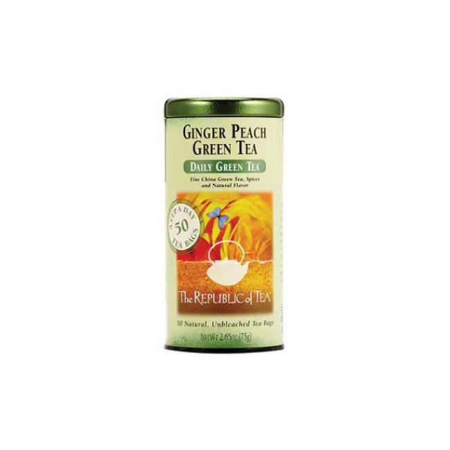 Product The Republic of Tea Ginger Peach Green Tea Bags 