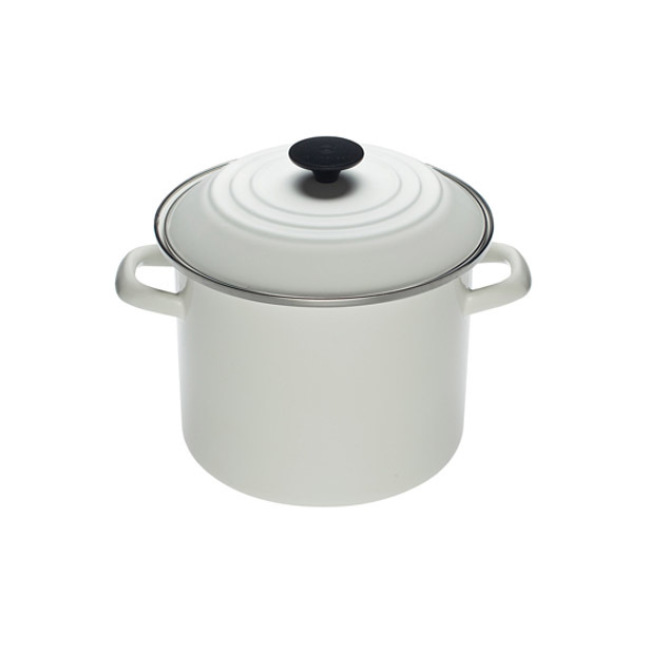 Le Creuset 8 Qt Enamel on Steel Stockpot | White