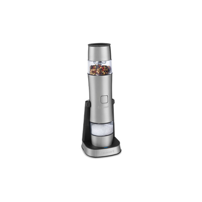 Stainless Steel Rechargeable Salt Pepper Grinder Set Charging Base Electric  One Hand Mills Automatic Salt Spice Pepper Grinder
