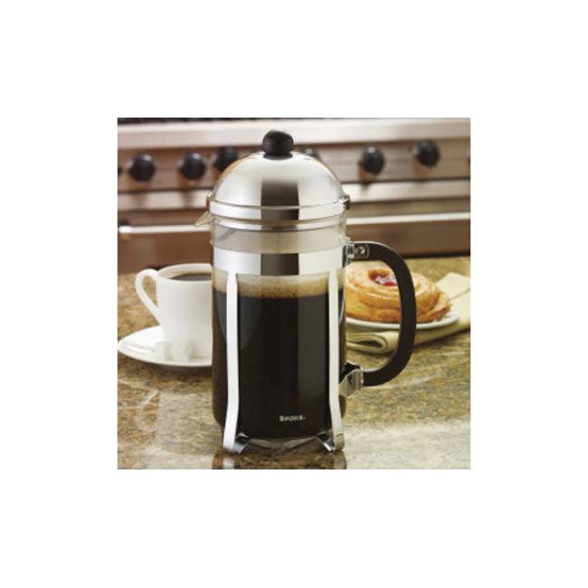 BonJour 12-Cup Monet French Press, Stainless Steel 4