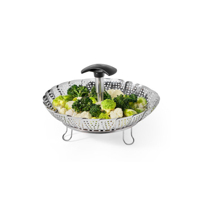 Stainless Steel Steamer with Extendable Handle