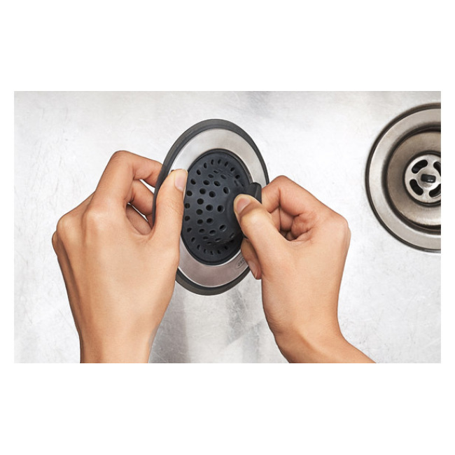 OXO Good Grips 2-in-1 Silicone Sink Strainer with Stopper 5