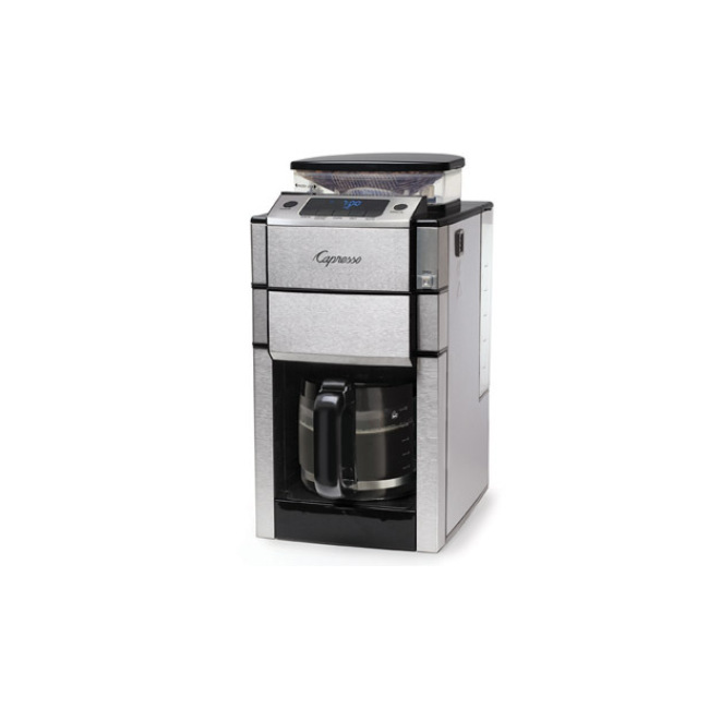 CoffeeTEAM PRO Glass Coffee Maker & Conical Burr Grinder Capresso