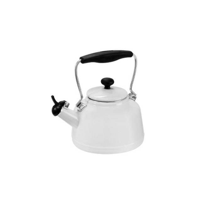 Chantal Vintage White Steel Enamel Tea Kettle + Reviews