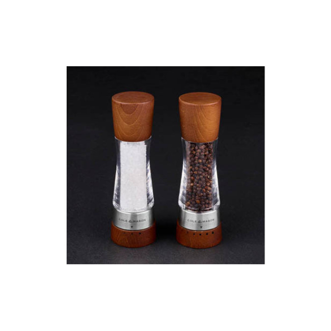 Cole & Mason Derwent Salt & Pepper Mill Gift Set, Forest Wood 5