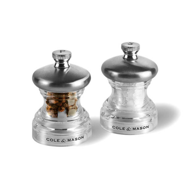 Cole & Mason 8 Stainless Steel Salt and Pepper Mill Set