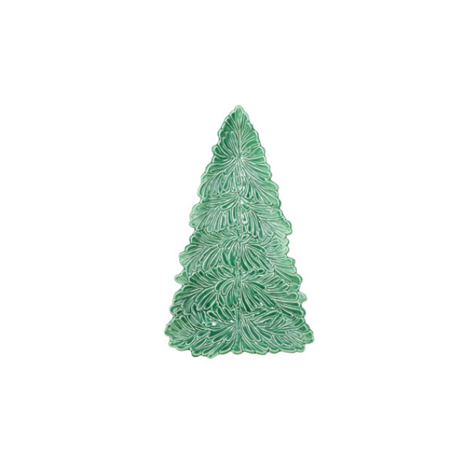 Vietri Lastra Holiday Figural Tree Small Platter