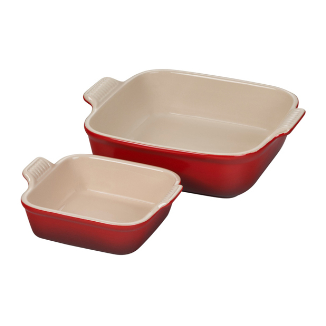 Product Le Creuset Square Baking Dishes | Set of 2 | Cerise Red