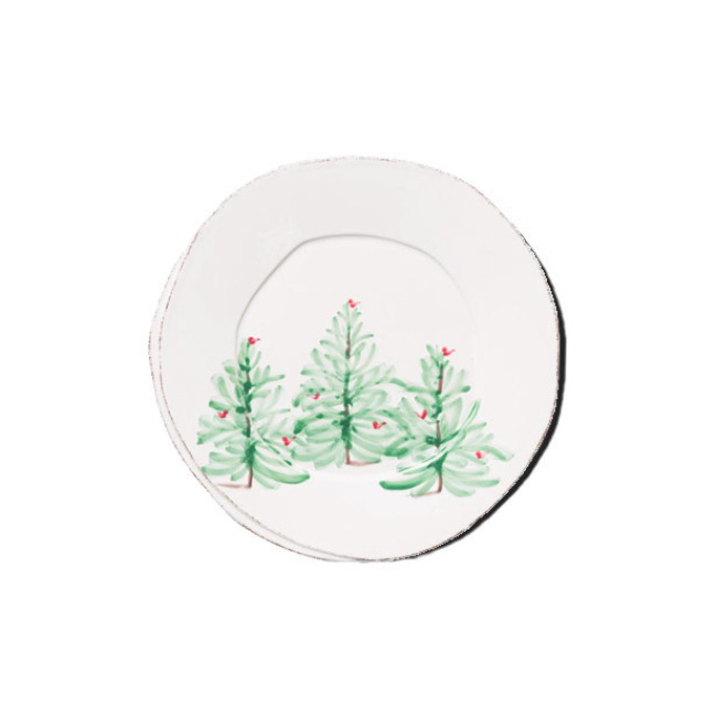 Vietri Lastra Holiday European Dinner Plate