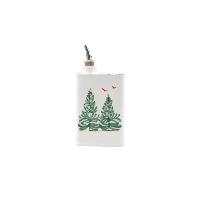 Product Vietri Lastra Holiday Olive Oil Can - Front