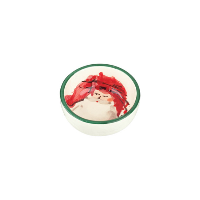 Vietri Old St. Nick Condiment Bowl - Red Hat
