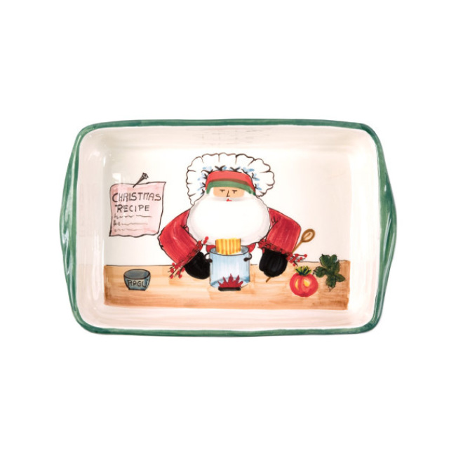 Product Vietri Old St. Nick Rectangular Baker w/Chef