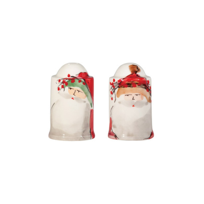 Vietri Old St. Nick Salt & Pepper Shaker Set