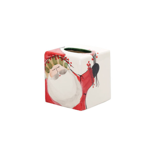 Vietri Old St. Nick Tissue Box