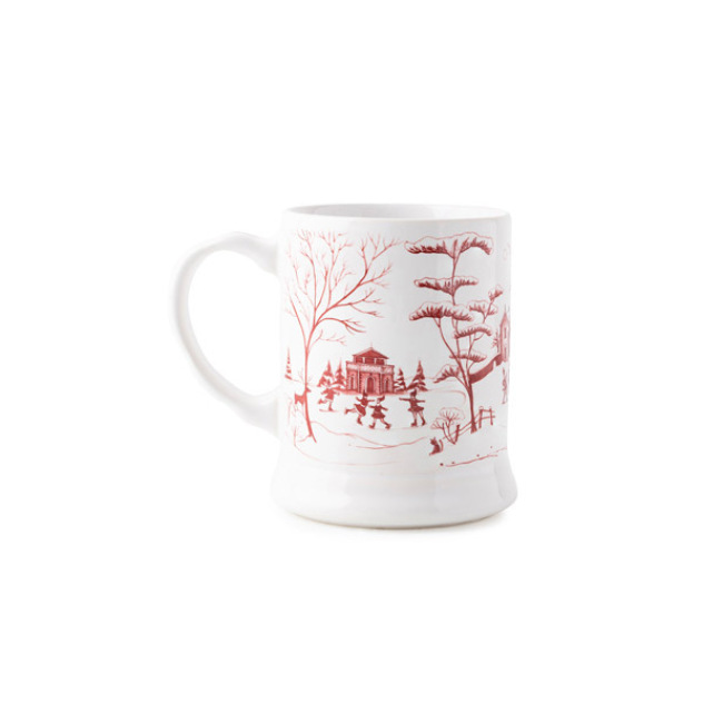 Juliska Country Estate Winter Frolic ‘Mr. & Mrs. Claus’ Ruby Mug 2