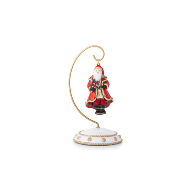 Juliska Berry & Thread Red Santa Glass Ornament 1
