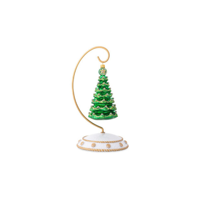 Juliska Berry & Thread Green Tree Glass Ornament 1