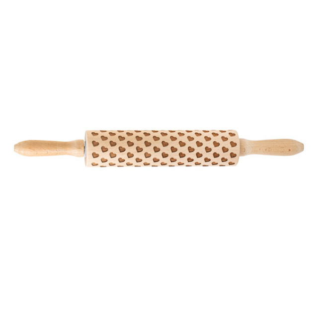 Mrs. Anderson';s Heart Etched 8 Inch Rolling Pin