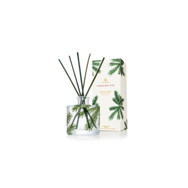 THYMES Frasier Fir Reed Diffuser, Petite Pine Needle Design