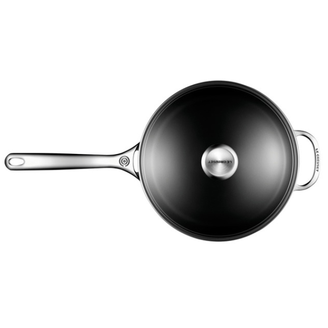 Le Creuset Classic Stainless Steel Saut Pan with Lid