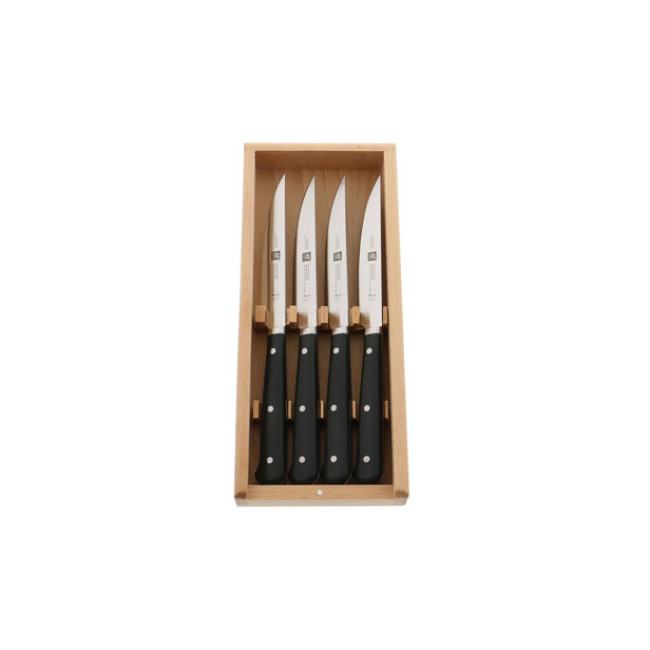 Zwilling Porterhouse 4-Piece Steak Knife Set in Beechwood Box