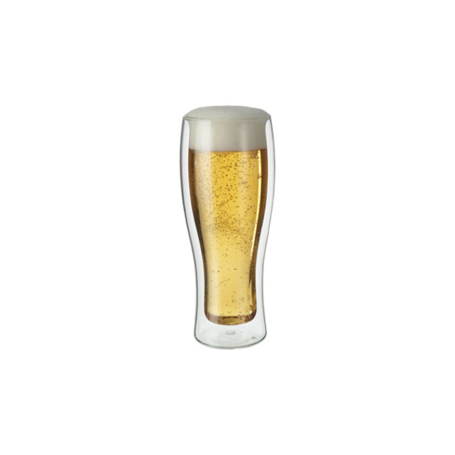 Zwilling J A Henckels Sorrento Bar, Double-Wall 14.0 oz. Pilsner Beer Glass, Set of 2
