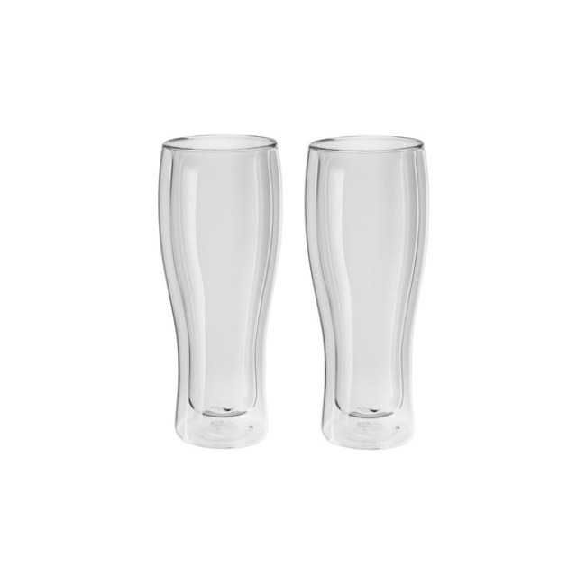 Zwilling J A Henckels Sorrento Bar, Double-Wall 14.0 oz. Pilsner Beer Glass, Set of 2 1