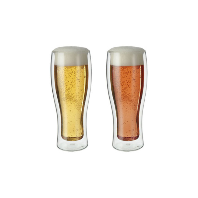 Zwilling J A Henckels Sorrento Bar, Double-Wall 14.0 oz. Pilsner Beer Glass, Set of 2 2
