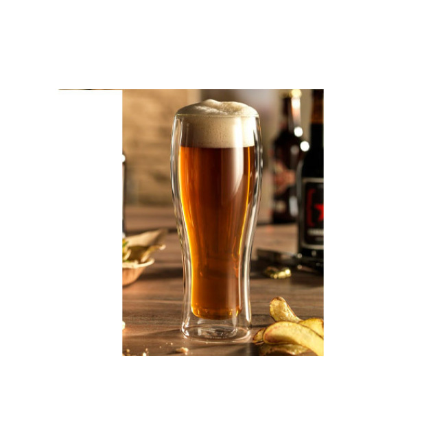 Zwilling J A Henckels Sorrento Bar, Double-Wall 14.0 oz. Pilsner Beer Glass, Set of 2 4