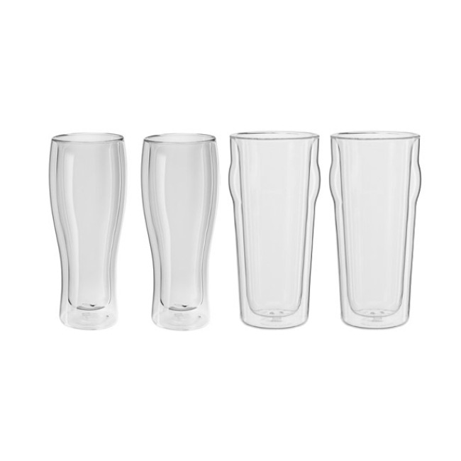 ZWILLING JA Henckels Double-Wall Beer Glass Set, 14 fl. oz