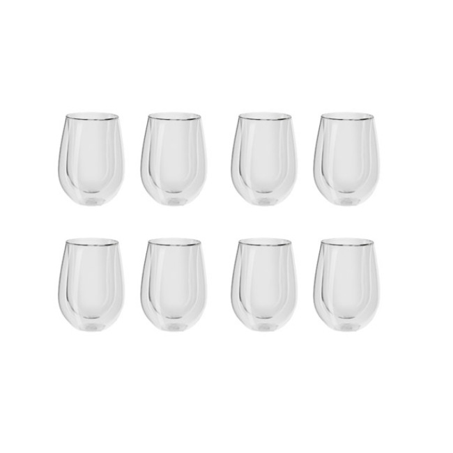 Zwilling Sorrento Bar, Double-Wall Stemless White Wine Glasses, Set of 8 1
