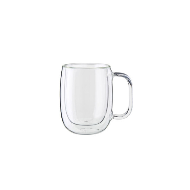 Zwilling J A Henckels Sorrento Plus, Double-Wall 12.0 oz. Glass Coffee Mugs, Set of 8 2