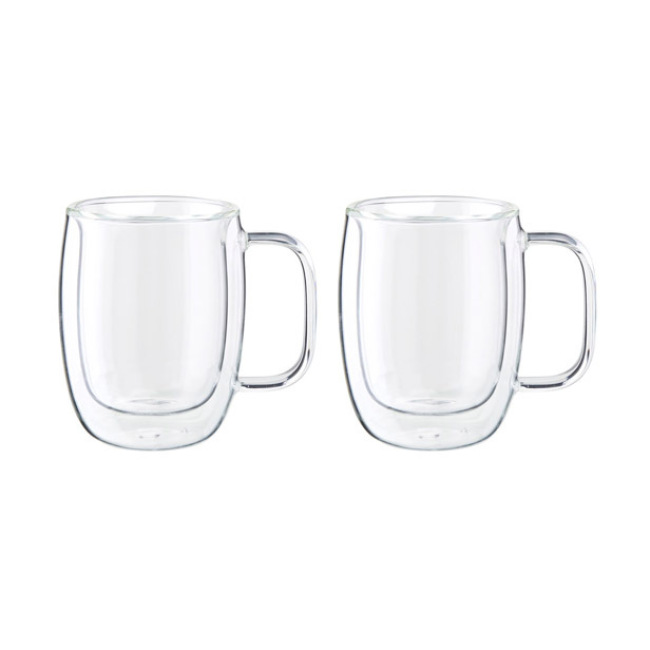 Product Zwilling J A Henckels Sorrento Plus, Double-Wall 12.0 oz. Glass Coffee Mugs, Set of 2