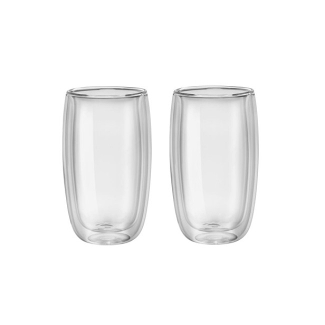 Zwilling J A Henckels Sorrento, Double-Wall 11.8 oz. Glass Latte Cups, Set of 2 2