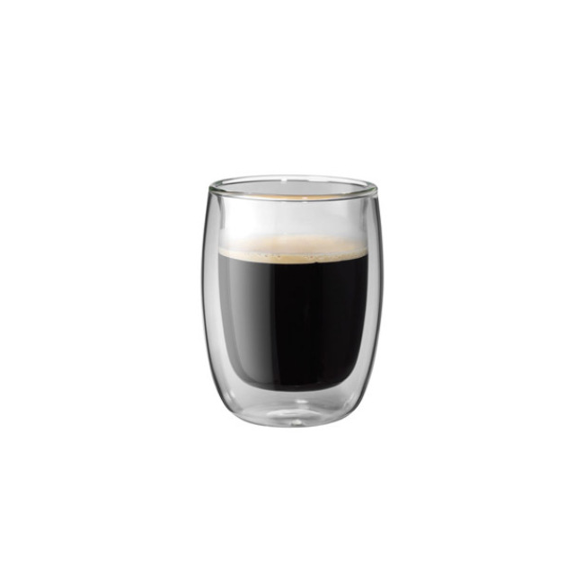 Zwilling J A Henckels Sorrento, Double-Wall 6.7 oz. Glass Coffee Cups, Set of 2