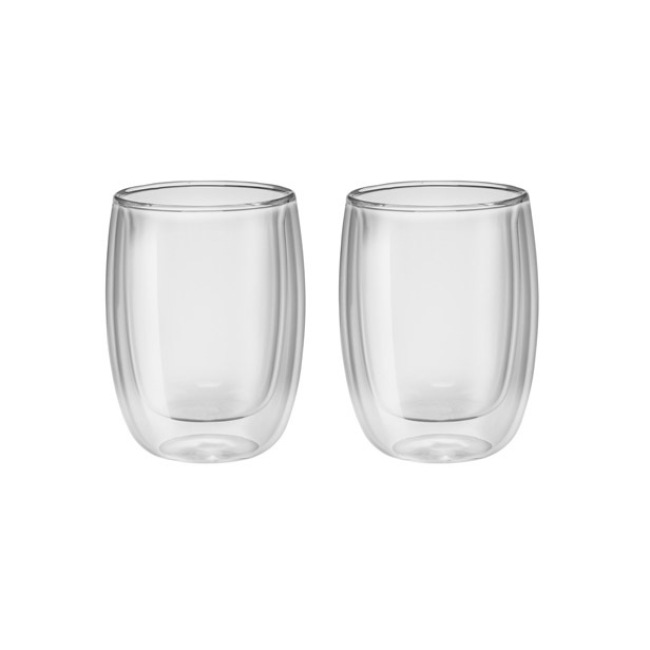 Zwilling J A Henckels Sorrento, Double-Wall 6.7 oz. Glass Coffee Cups, Set of 2 2