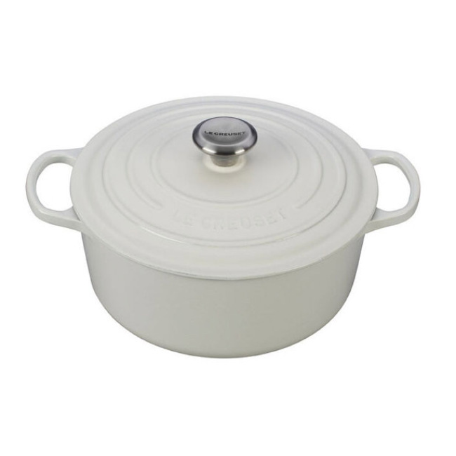 Le Creuset 5.5 Quart Signature Round Dutch Oven - White