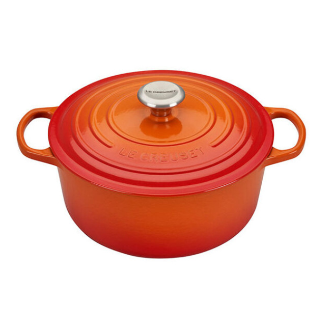 Le Creuset Signature Round 5.5-Qt. White Dutch Oven with Lid +