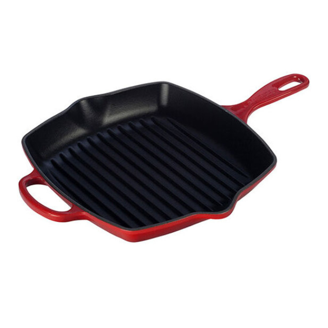 Better Homes & Gardens Enameled Cast Iron Grill Pan, Red 