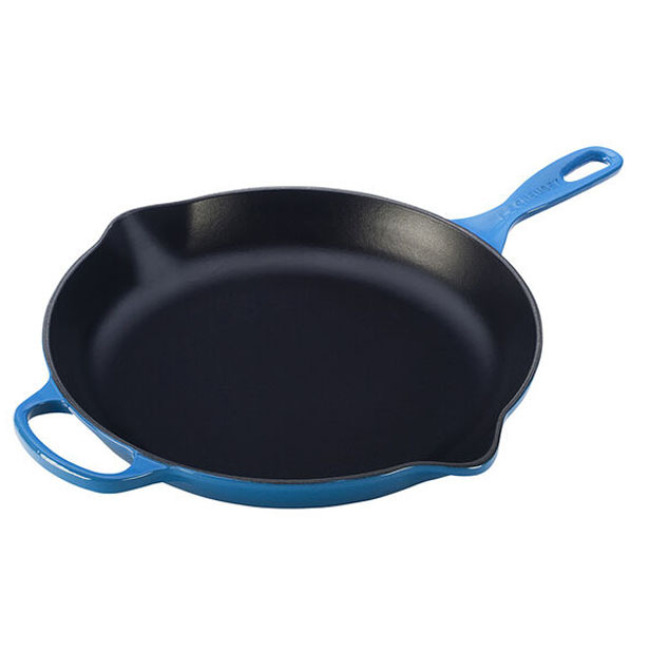 Le Creuset Signature 11.75 Inch Cast Iron Round Skillet | Marseille Blue