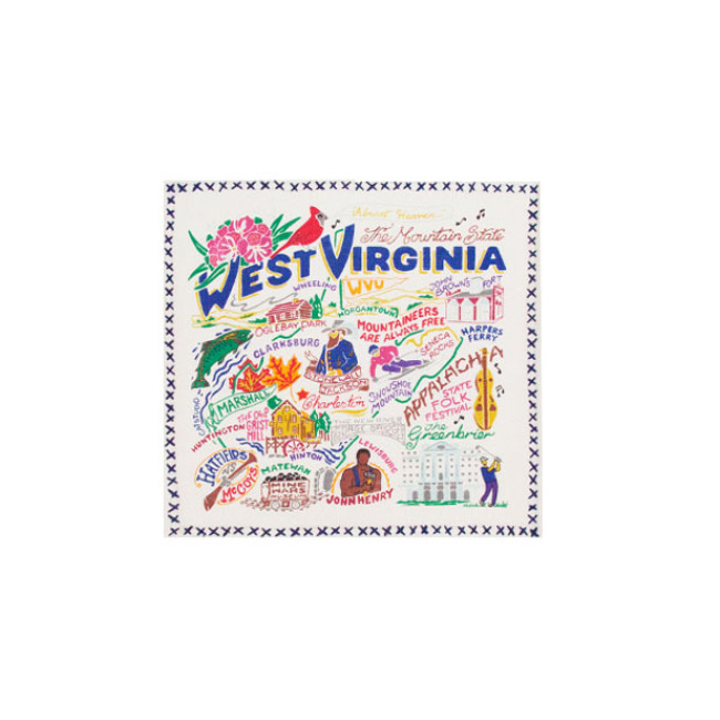 Catstudio State of West Virginia Dish Towel 1