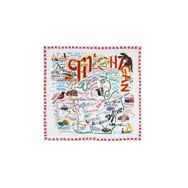 Catstudio State of Michigan Dish Towel	 1