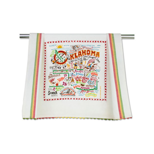 Catstudio State of Oklahoma Dish Towel